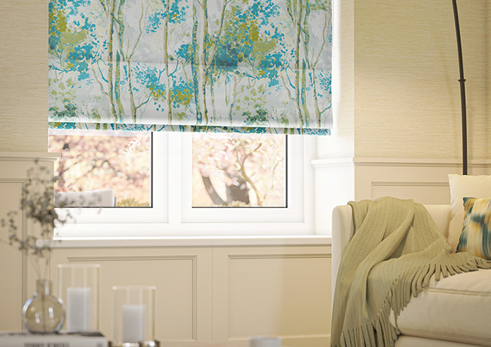 Silver Birch, Larkspur - Twist&Fit Roman Blind - Image 5